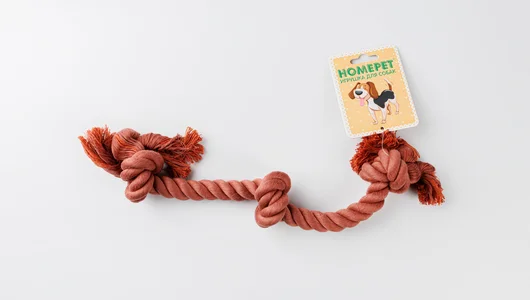 Игрушка для собак канат с тремя узлами HOMEPET 43 см
