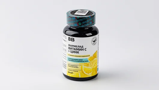 Витамин С + Цинк мармелад со вкусом лимонного мороженого, 60 шт