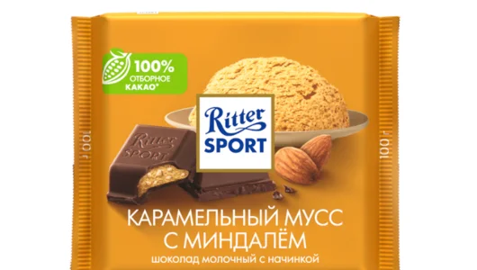 Шоколад молочный Ritter Sport Карамельный мусс с миндалем 100 г