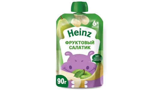 Пюре фруктовое Heinz Фруктовый салатик с 6 месяцев пауч 90 г