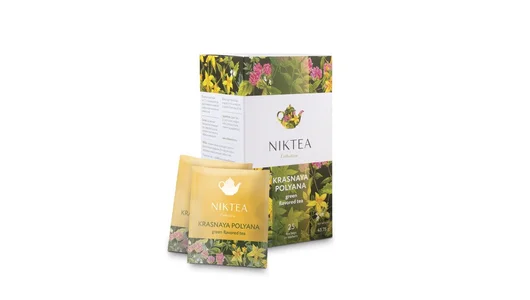 Чай зеленый Niktea Красная поляна с добавками растительного сырья пакетированный 25х1,75 г