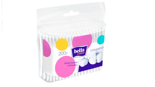 Ватные палочки Bella Cotton гигиенические в пакете 200 шт