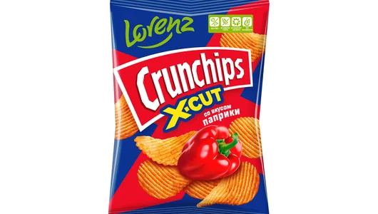 Чипсы картофельные Lorenz Crunchips X-Cut со вкусом паприки 70 г