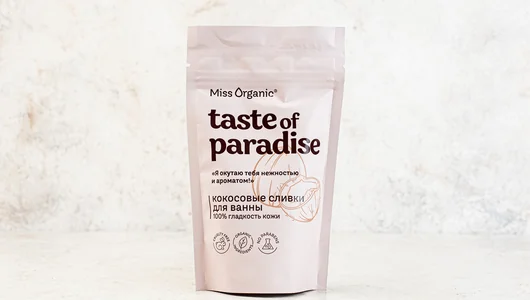 Кокосовые сливки для ванны TASTE OF PARADISE, Miss Organic, 200г