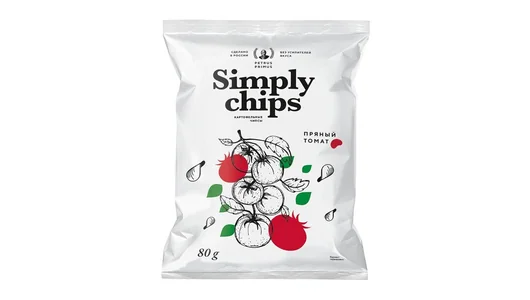 Чипсы картофельные Simply Chips Пряный томат 80 г