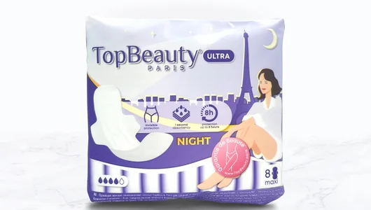 Прокладки гигиенические ночные Maxi TopBeauty Paris, 8шт