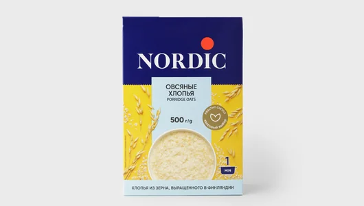 Хлопья Nordic овсяные из цельного зерна 500 г