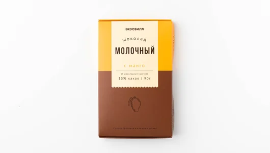 Шоколад молочный с манго