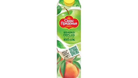 Сок Сады Придонья яблоко персик восстановленный 1 л