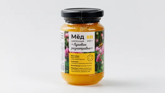 Мёд цветочный Луговое разнотравье, 240 г