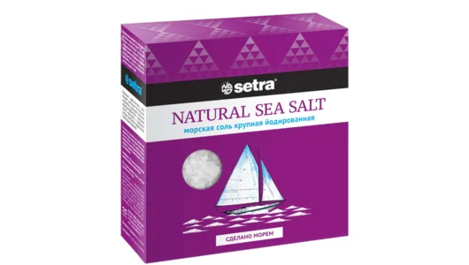 Соль морская Setra йодированная крупная 500 г