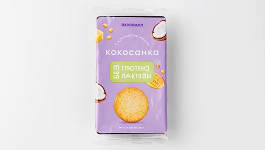 Кокосанка с кусочками манго