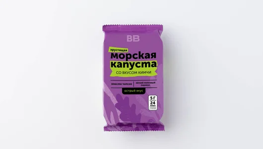 Морская капуста хрустящая со вкусом кимчи, 5 г