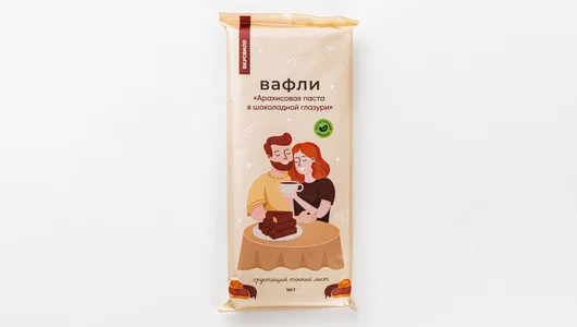 Вафли Арахисовая паста в шоколадной глазури