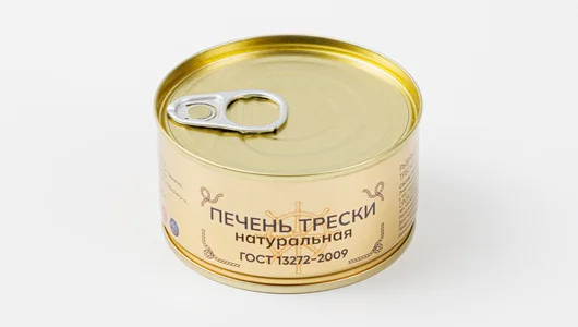 Печень трески атл. кусочки (из зам.сырья), 120 г