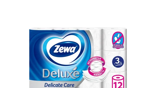 Бумага туалетная Zewa Deluxe 3-слойная 12 рулонов(Бумага имеет различный дизайн)