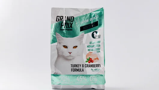 Корм сухой для взрослых кошек беззерновой с индейкой Холистик Grand Prix, 1,5кг