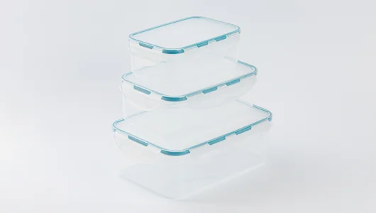 Комплект контейнеров для продуктов прямоугольный 0,5л +1л + 1,5л с защелками (бесцветный)
