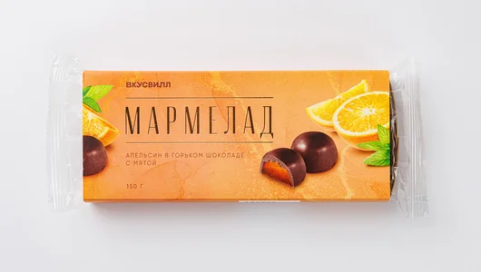 Мармелад Апельсин в горьком шоколаде с мятой