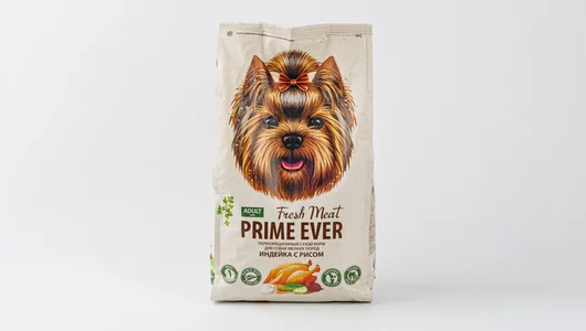 Корм сухой полнорационный Индейка с рисом для собак мелких пород Prime Ever Fresh Meat, 2,8 кг