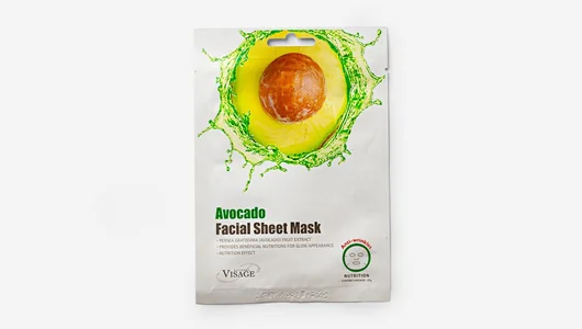 Маска для лица тканевая с экстрактом авокадо PLUS Beau Visage