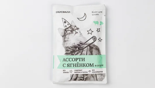 Корм влажный для кошек Ассорти с ягненком в соусе, 85 г
