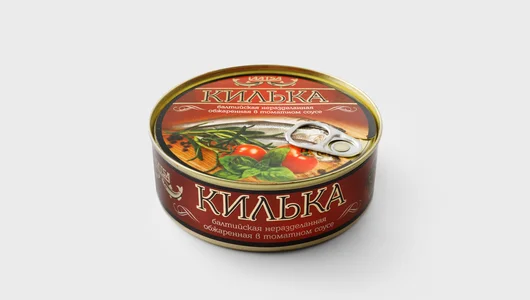 Килька балтийская обжаренная в томатном соусе, 240 г